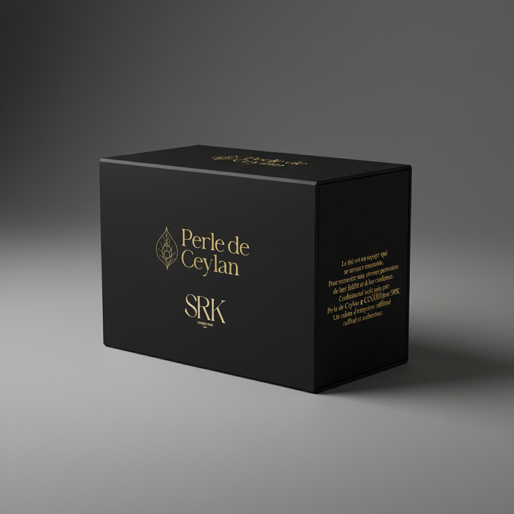 Exemple de réalisation Perle de Ceylan - Boîte de thé personnalisée